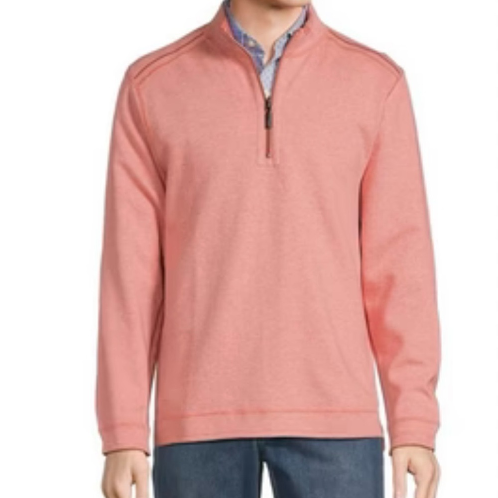 Men’s XL Tommy Bahama NWT Flipshore Reversible 1/4 zip sweater